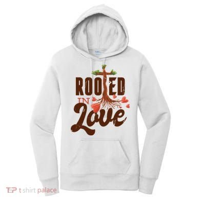 Rooted In Love Jesus Cross Women's Hoodie