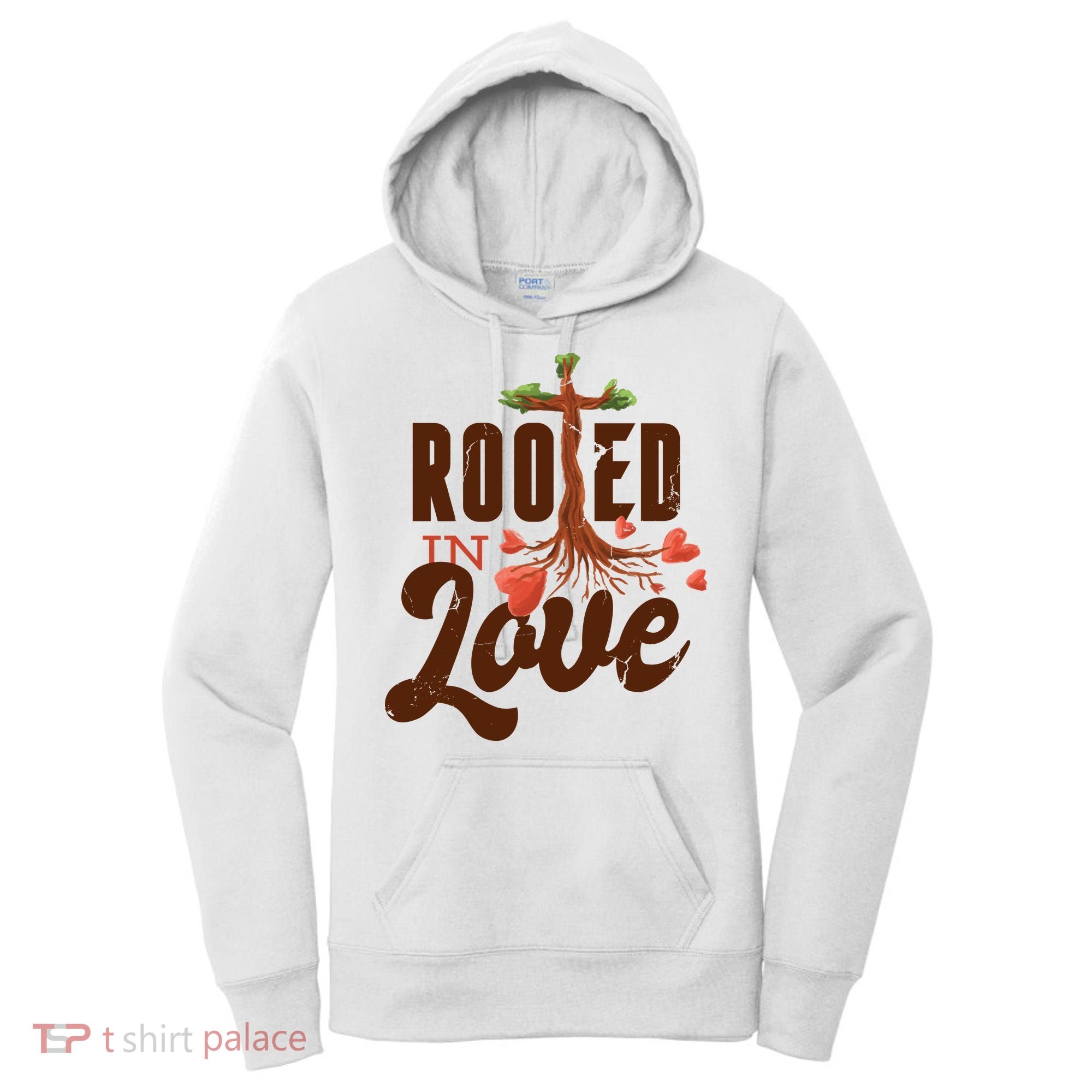 Rooted In Love Jesus Cross Women's Hoodie