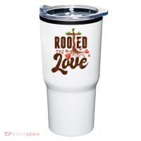 Rooted In Love Jesus Cross Tumbler thumb 0
