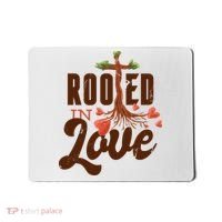 Rooted In Love Jesus Cross Mousepad thumb 0