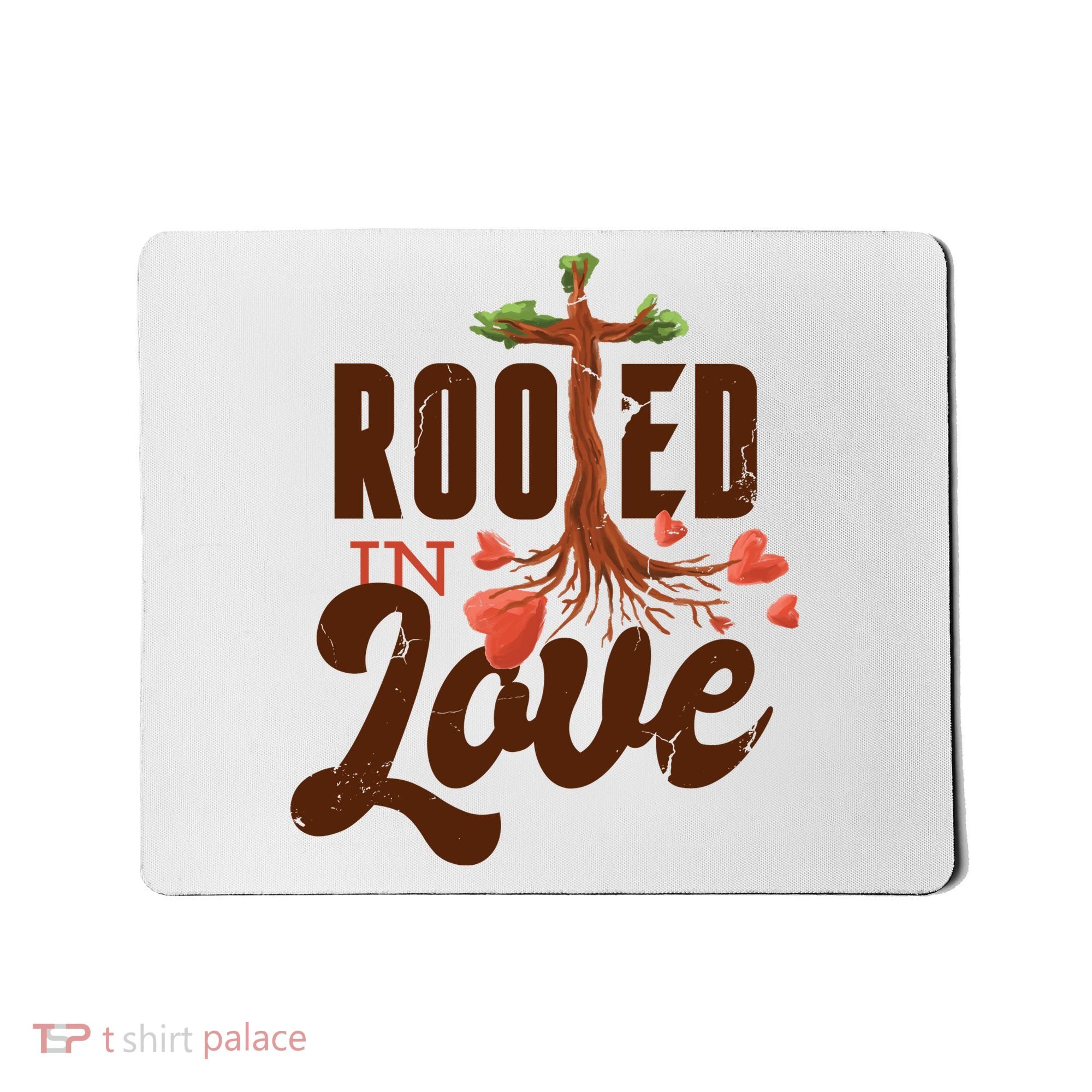 Rooted In Love Jesus Cross Mousepad