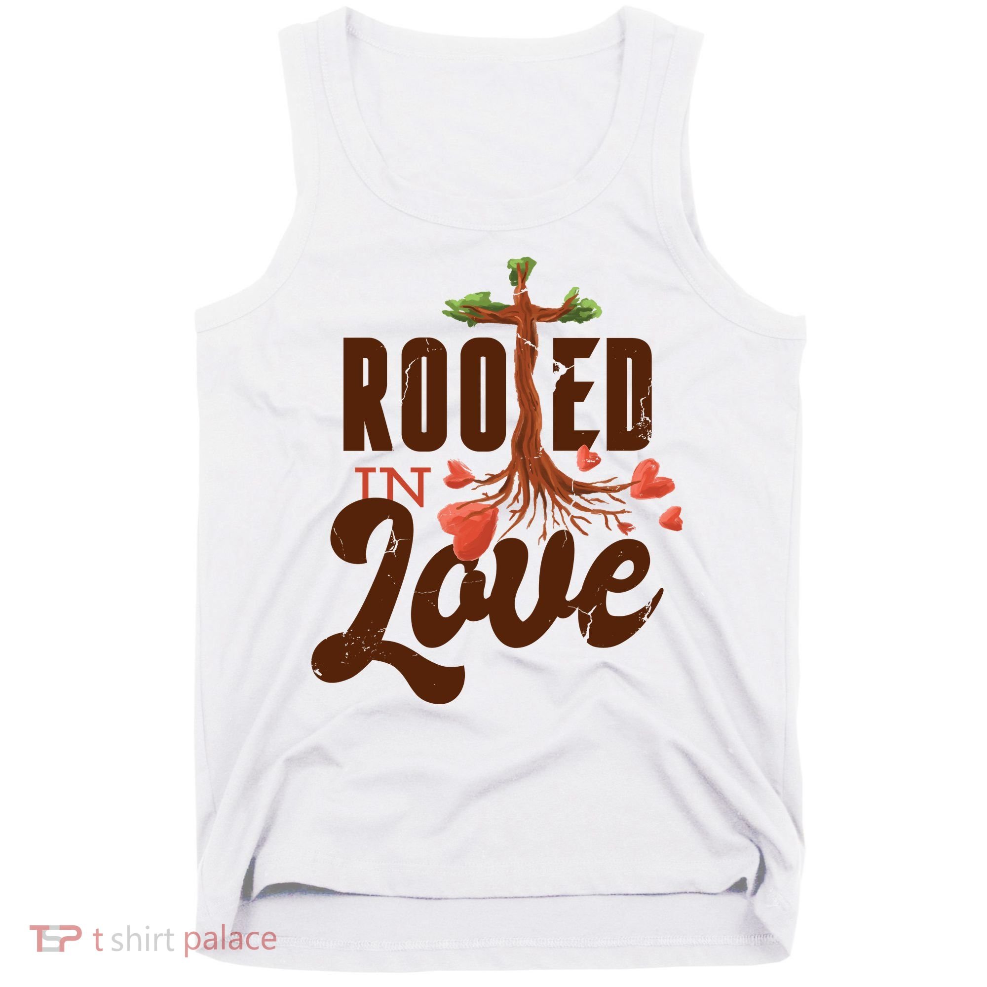 Rooted In Love Jesus Cross Tank Top