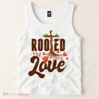 Rooted In Love Jesus Cross Tank Top thumb 2
