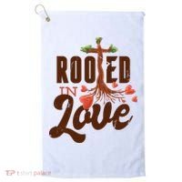 Rooted In Love Jesus Cross Golf Towel thumb 0