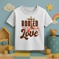 Rooted In Love Jesus Cross Toddler T-Shirt thumb 3