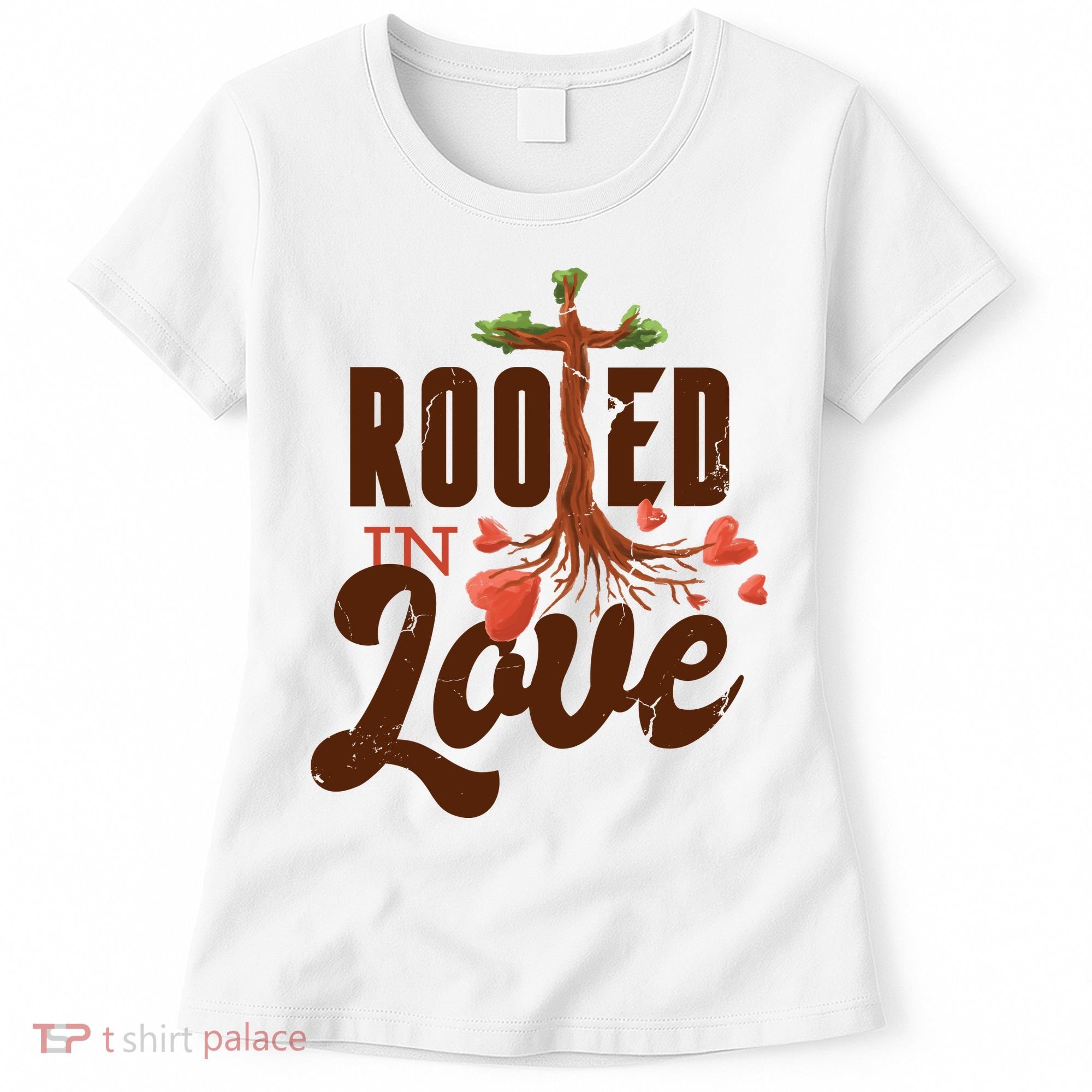 Rooted In Love Jesus Cross Women's T-Shirt