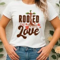 Rooted In Love Jesus Cross Women's T-Shirt thumb 2