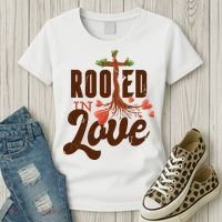 Rooted In Love Jesus Cross Women's T-Shirt thumb 3