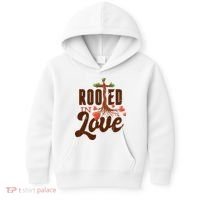 Rooted In Love Jesus Cross Kids Hoodie thumb 0