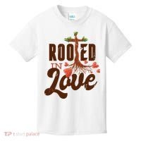 Rooted In Love Jesus Cross Kids T-Shirt thumb 0