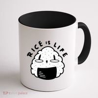 Rice Is Life Cute Sushi Coffee Mug thumb 1