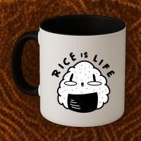 Rice Is Life Cute Sushi Coffee Mug thumb 2