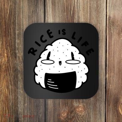 Rice Is Life Cute Sushi Coaster