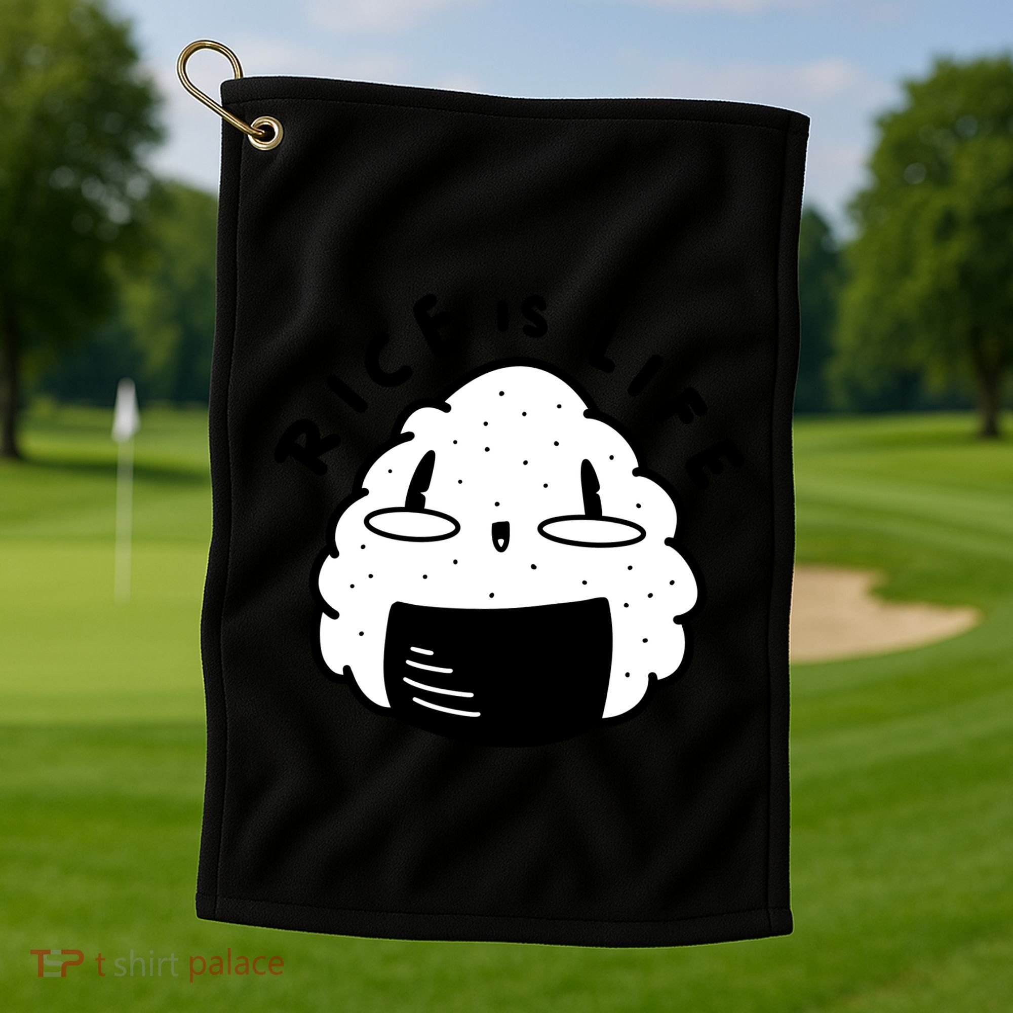 Rice Is Life Cute Sushi Golf Towel