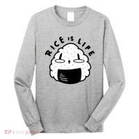Rice Is Life Cute Sushi Long Sleeve Shirt thumb 0