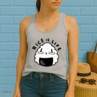 Rice Is Life Cute Sushi Women's Tank Top thumb 2