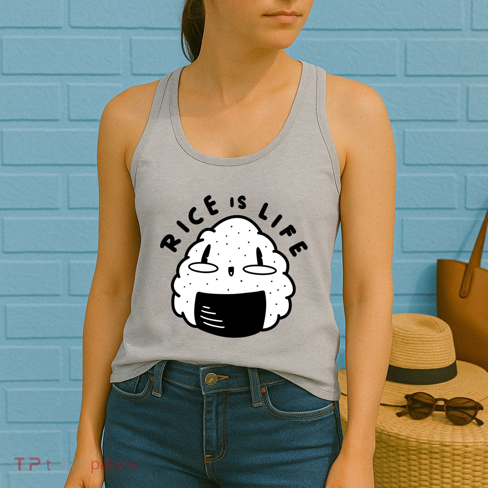 Rice Is Life Cute Sushi Women's Tank Top