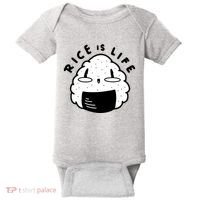 Rice Is Life Cute Sushi Baby Bodysuit thumb 0