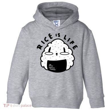 Rice Is Life Cute Sushi Toddler Hoodie