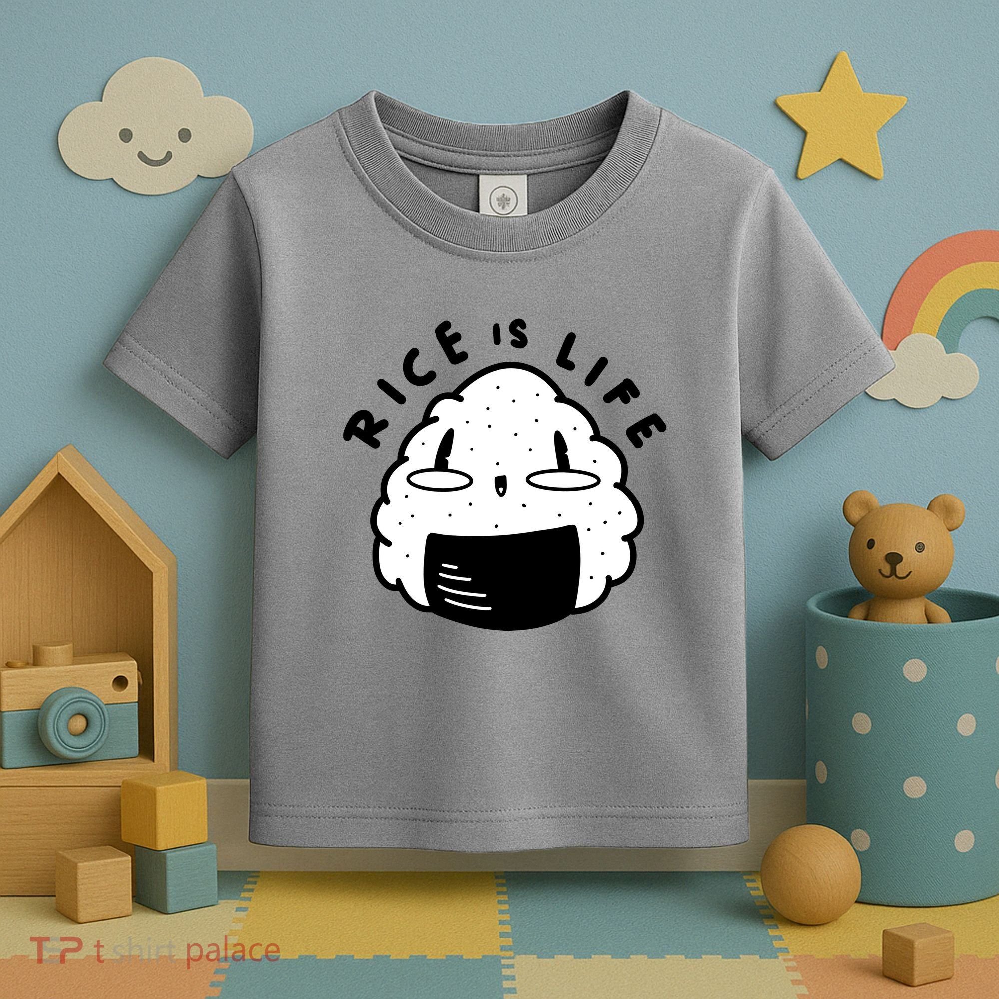Rice Is Life Cute Sushi Toddler T-Shirt