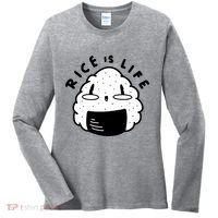 Rice Is Life Cute Sushi Women's Long Sleeve Shirt thumb 0