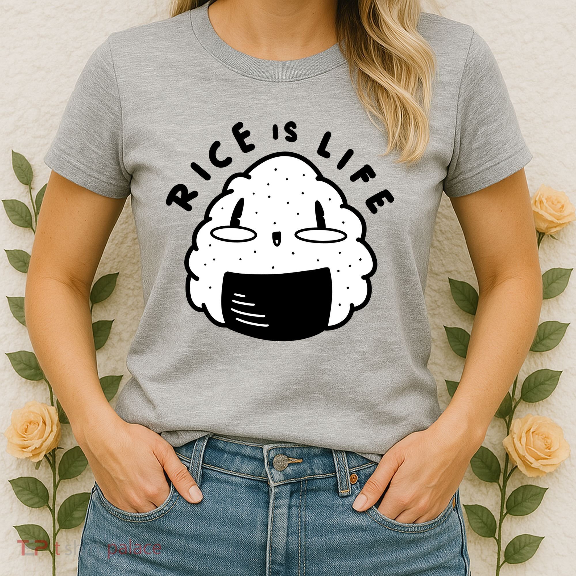 Rice Is Life Cute Sushi Women's T-Shirt