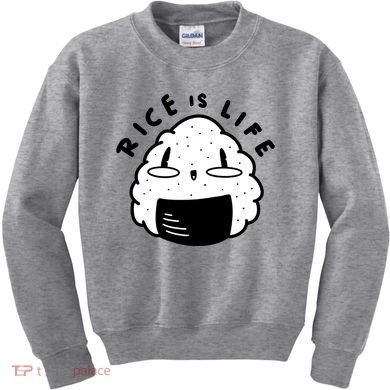 Rice Is Life Cute Sushi Kids Sweatshirt