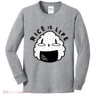 Rice Is Life Cute Sushi Kids Long Sleeve Shirt thumb 0