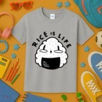 Rice Is Life Cute Sushi Kids T-Shirt thumb 3