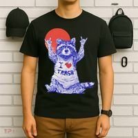 Raccoon I Love Trash Vintage Japanese T-Shirt thumb 6