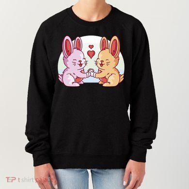 Rabbits In Love Cute Women's Sweatshirt