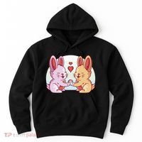 Rabbits In Love Cute Hoodie thumb 0