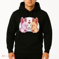 Rabbits In Love Cute Hoodie thumb 2
