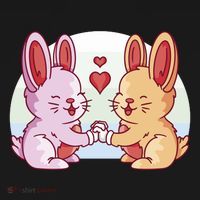 Rabbits In Love Cute Hoodie thumb 7