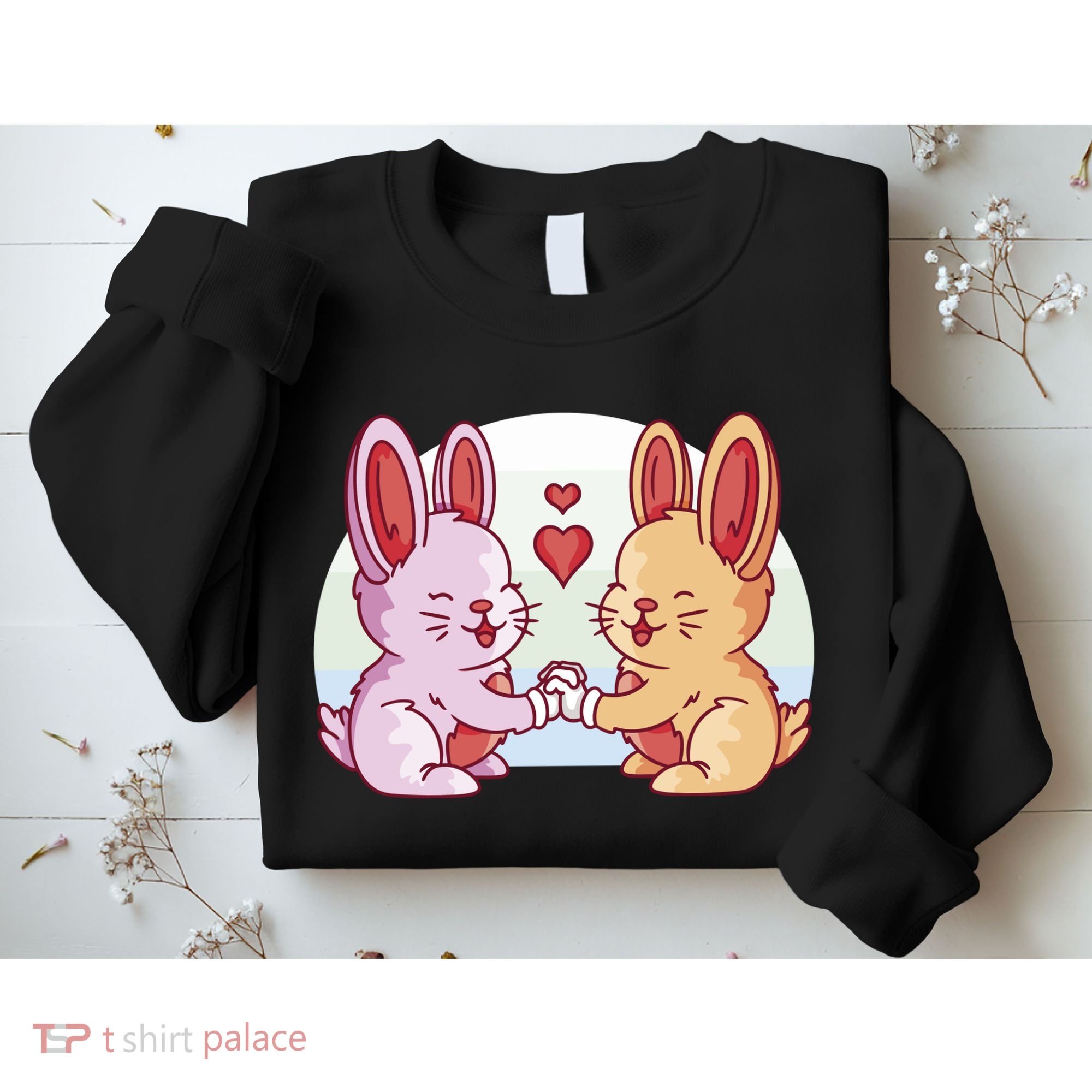 Rabbits In Love Cute Sweatshirt