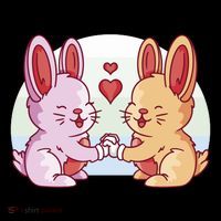 Rabbits In Love Cute Sweatshirt thumb 3