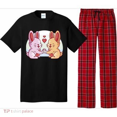 Rabbits In Love Cute Pajama Set