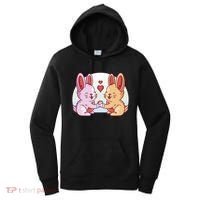 Rabbits In Love Cute Women's Hoodie thumb 0