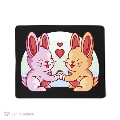 Rabbits In Love Cute Mousepad