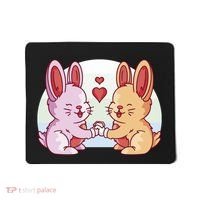 Rabbits In Love Cute Mousepad thumb 0
