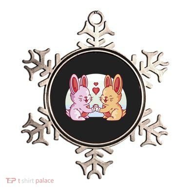 Rabbits In Love Cute Ornament