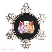 Rabbits In Love Cute Ornament thumb 0
