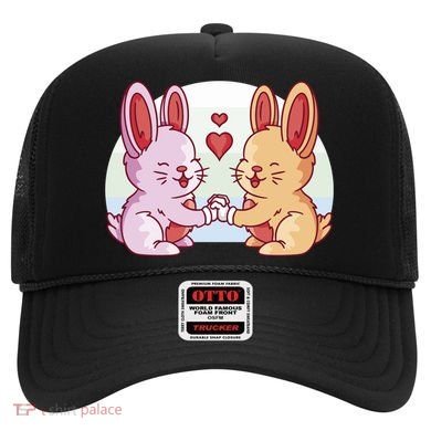 Rabbits In Love Cute Hat
