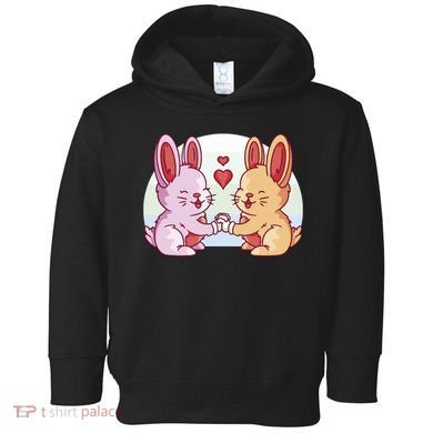 Rabbits In Love Cute Toddler Hoodie
