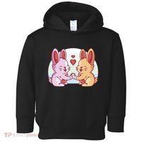 Rabbits In Love Cute Toddler Hoodie thumb 0