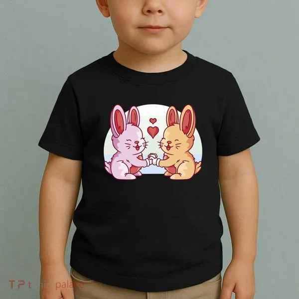 Rabbits In Love Cute Toddler T-Shirt