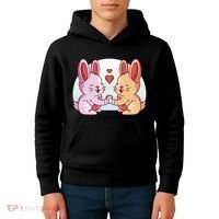Rabbits In Love Cute Kids Hoodie thumb 4