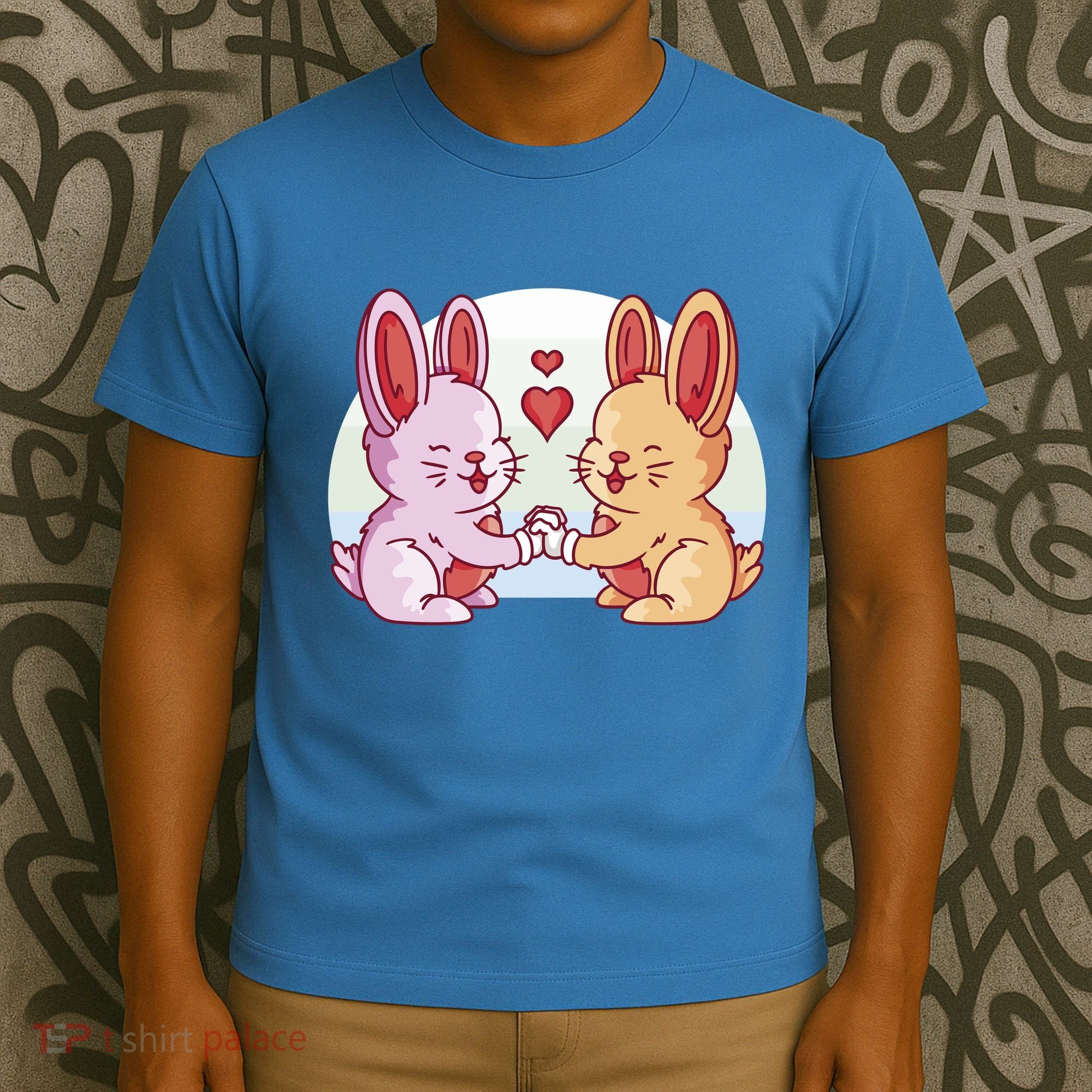 Rabbits In Love Cute T-Shirt