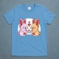 Rabbits In Love Cute T-Shirt thumb 4