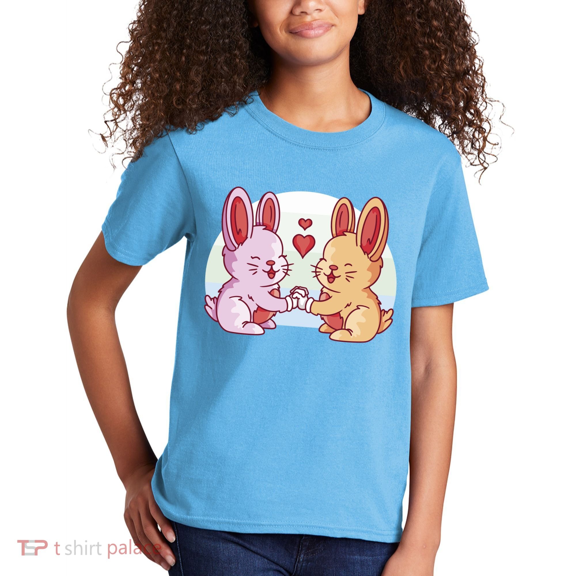 Rabbits In Love Cute Kids T-Shirt